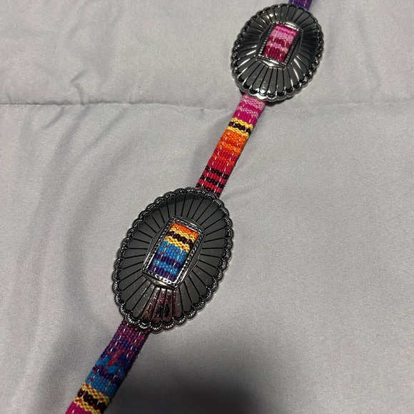 Tony Lama Serape Concho Belt Size 34 - Picture 11 of 12